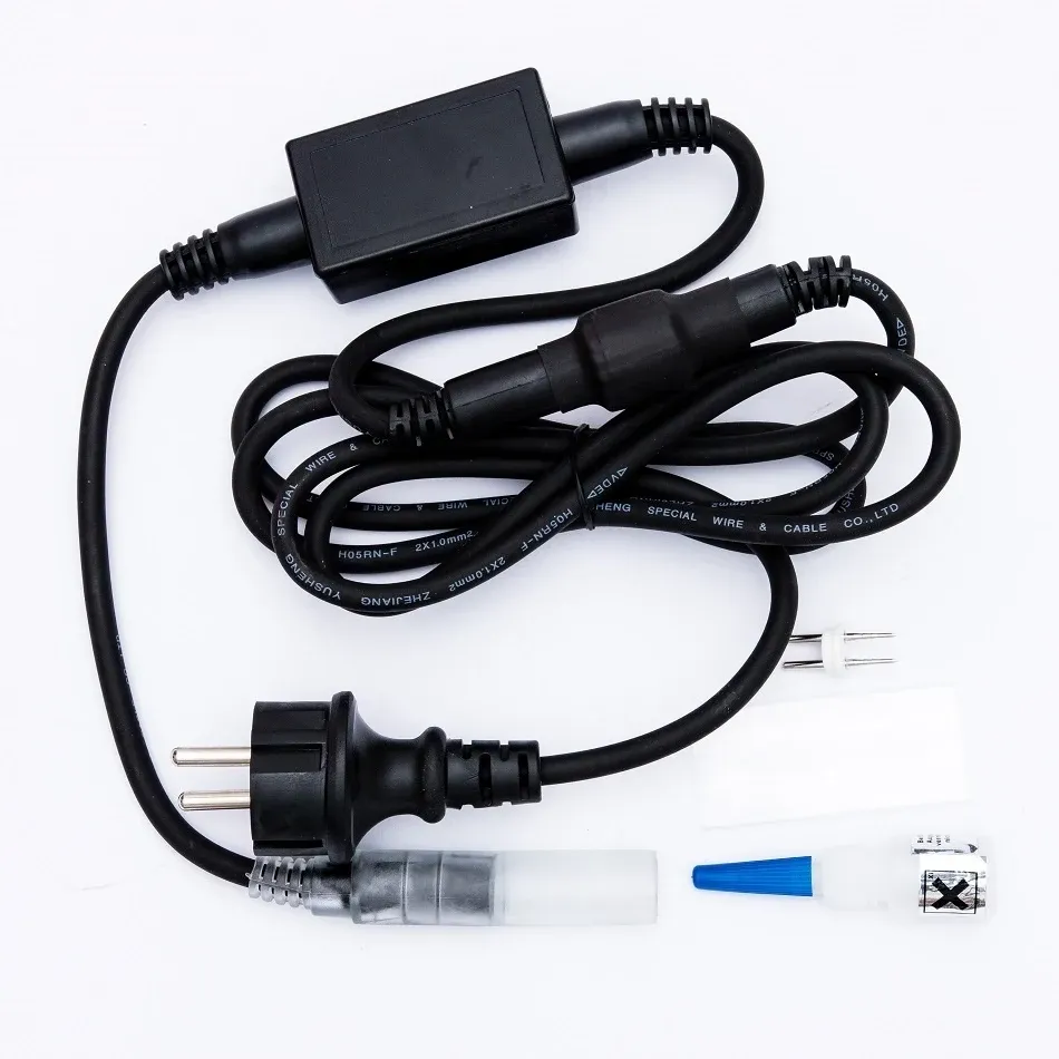 Easy Fix AC/DC starter kit for light hoses, black, IP44, 480 W