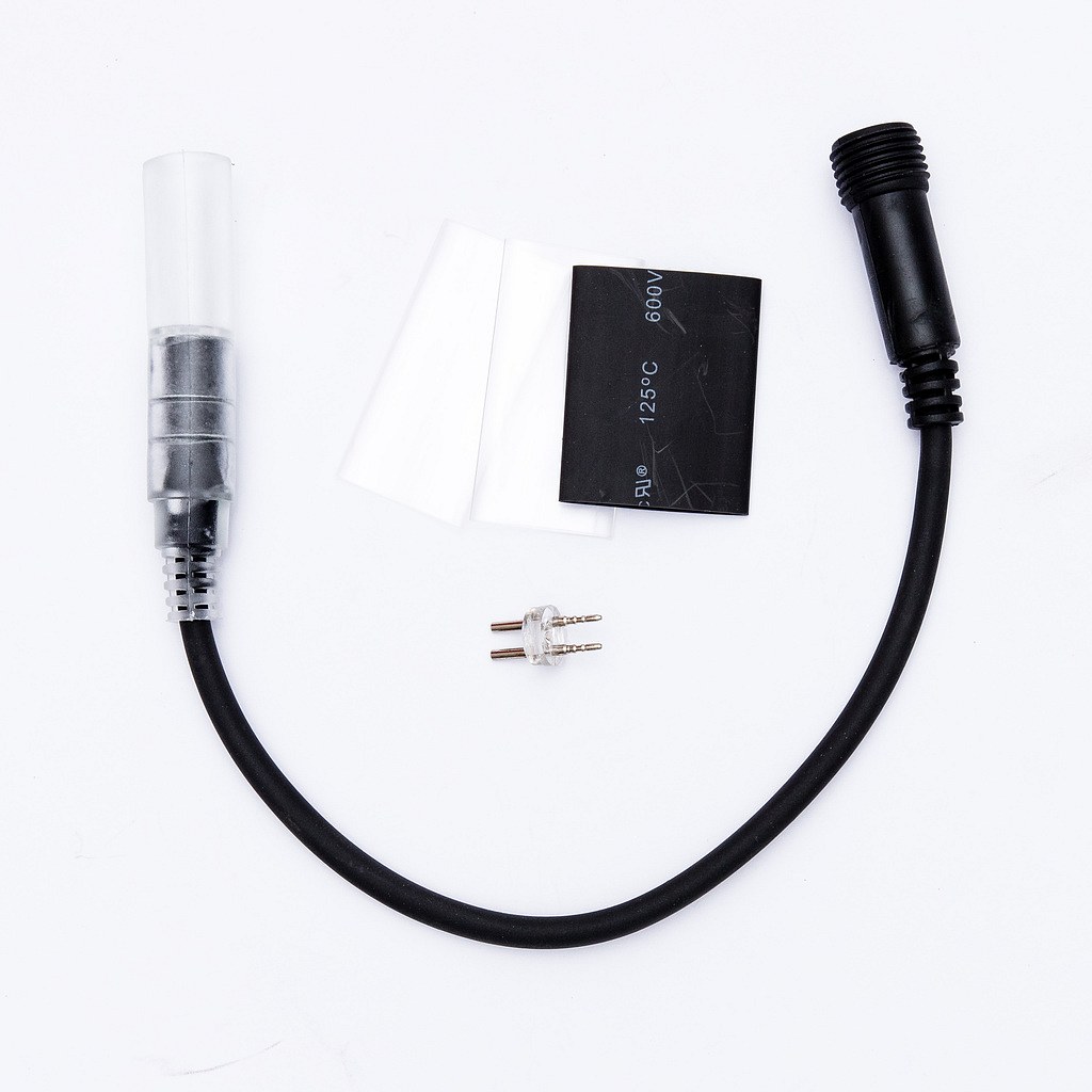 Connection between LED hose and Easy Fix 0,25 m, black, male, IP44