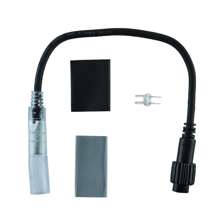 Connection between LED hose and Easy Fix 0,25 m, black, male, IP67