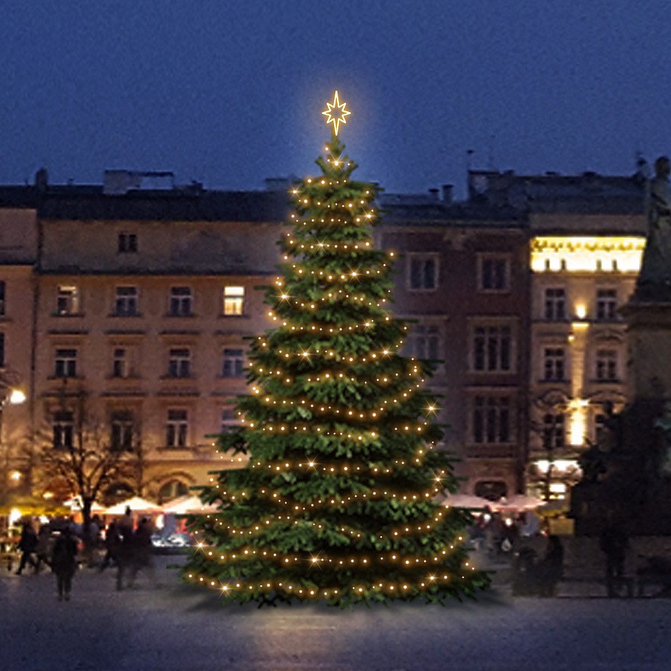 LED light set for Christmas trees 9-11 m high, warm white