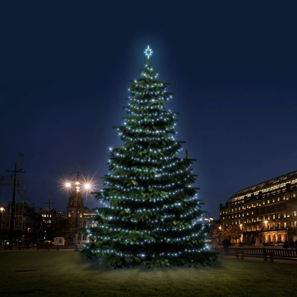 LED light set for Christmas trees 12-14 m high, ice white