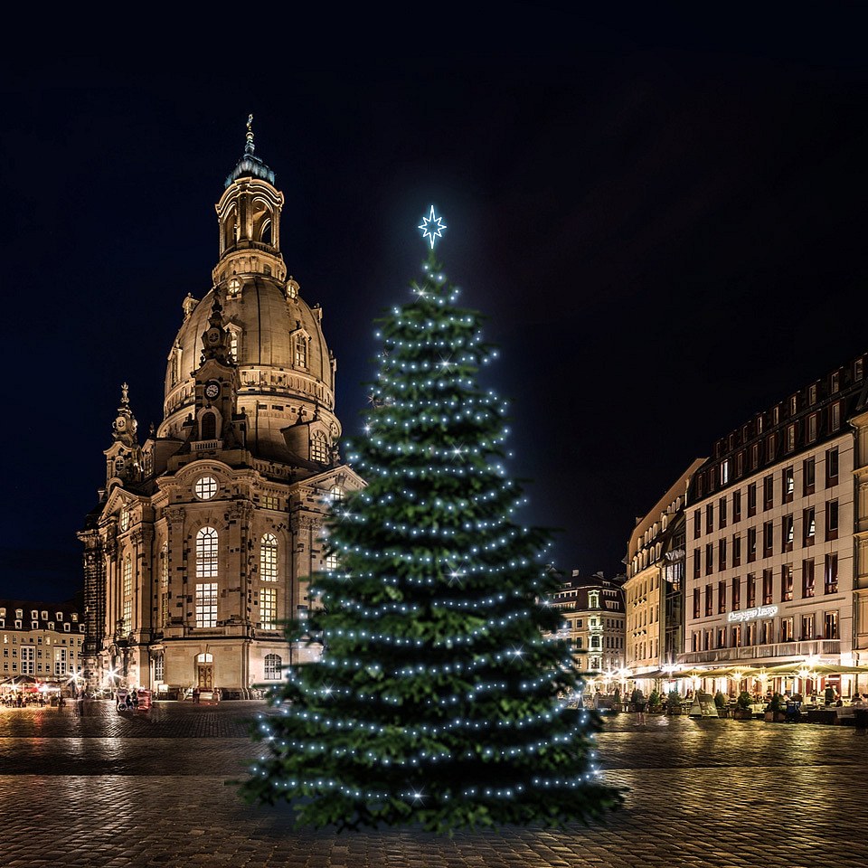 LED light set for Christmas trees 15-17 m high, ice white