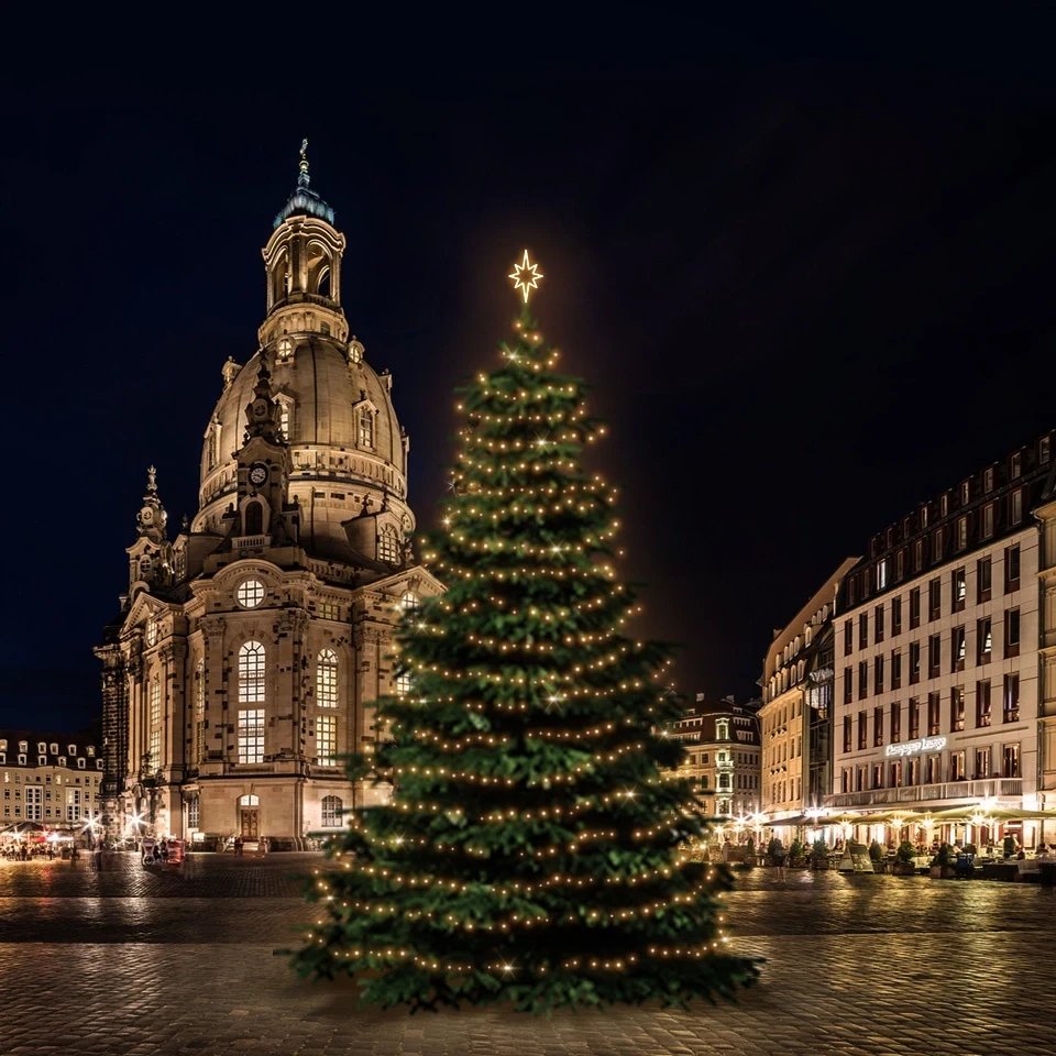 LED light set for Christmas trees 15-17 m high, warm white